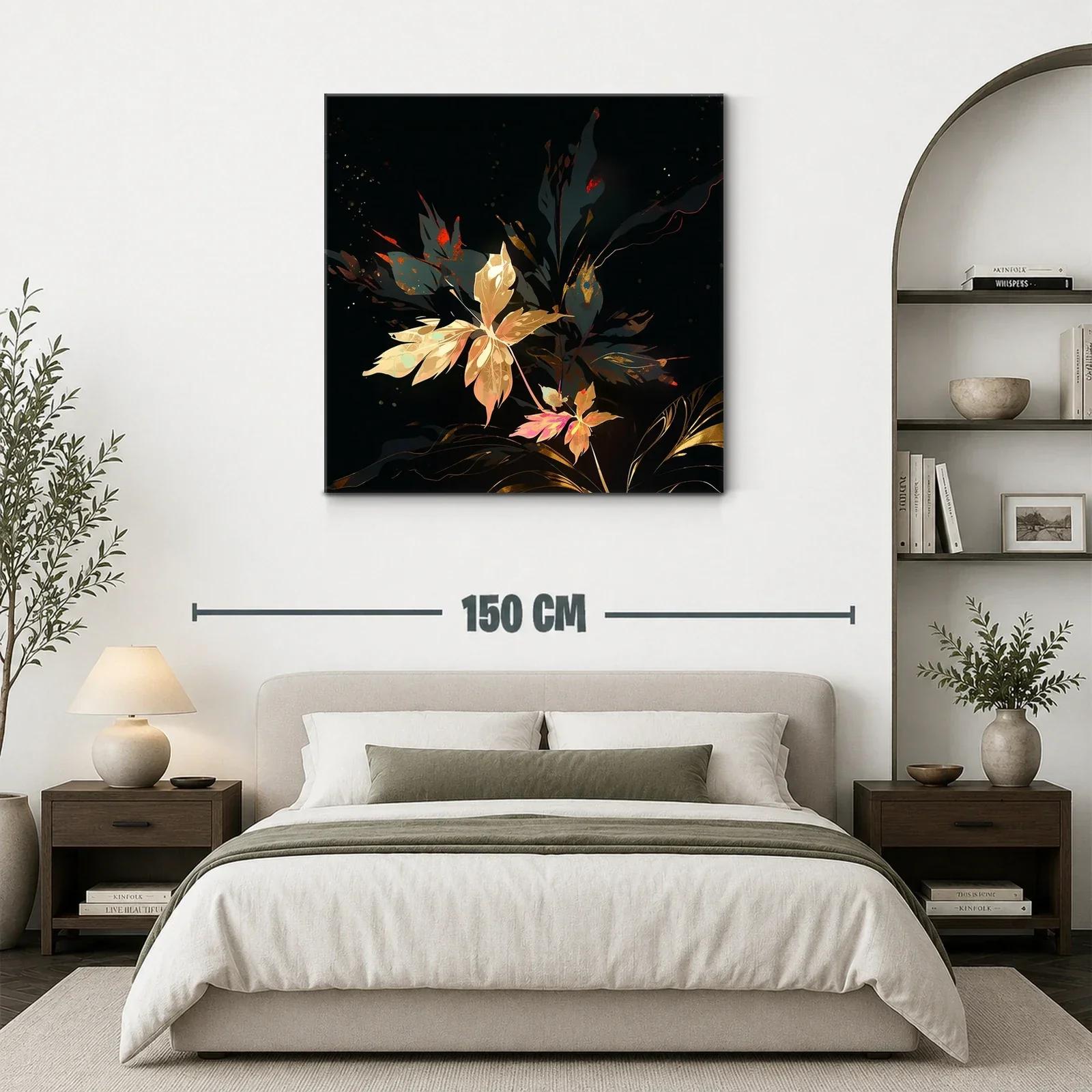 Elegancia botánica en tonos oro y negro para tu hogar — miniatura 3