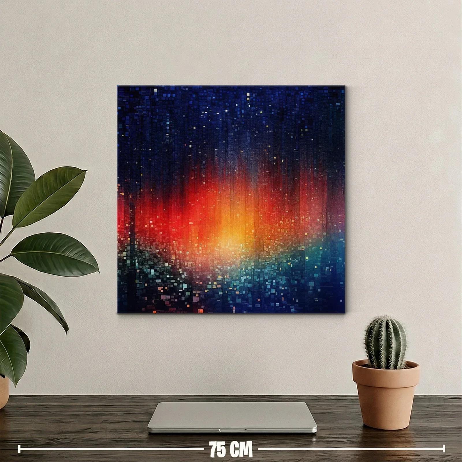 Espectro vibrante en cuadros pixelados abstractos — miniatura 2