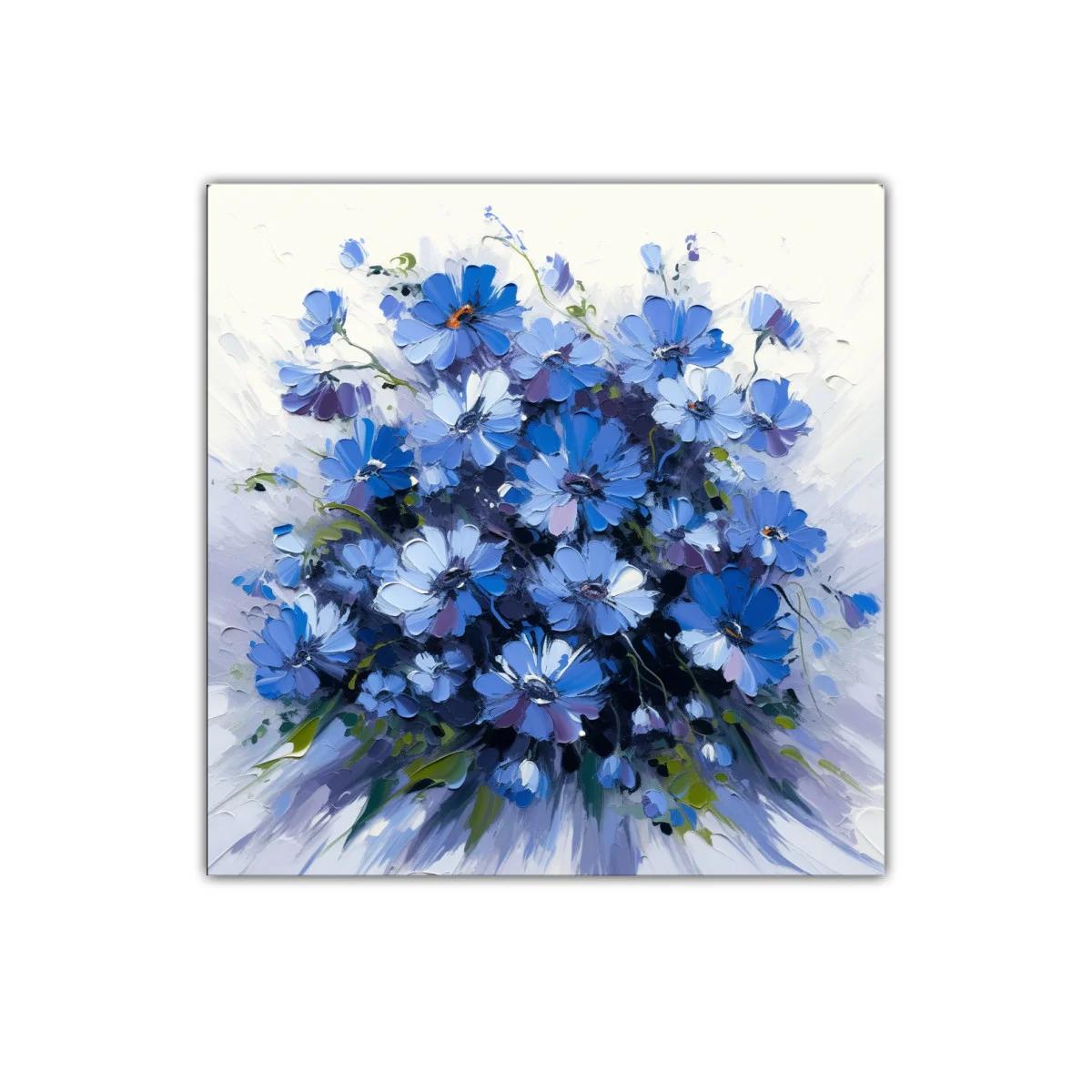 Bouquet de flores en tonos azules y lilas vibrantes — imagen principal