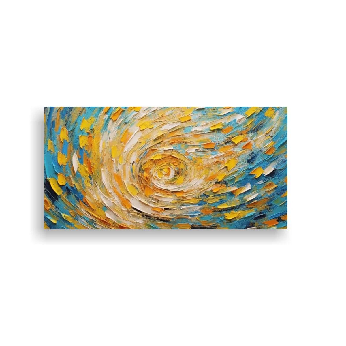 Cuadro remolino abstracto con pinceladas densas y direccionales — imagen principal