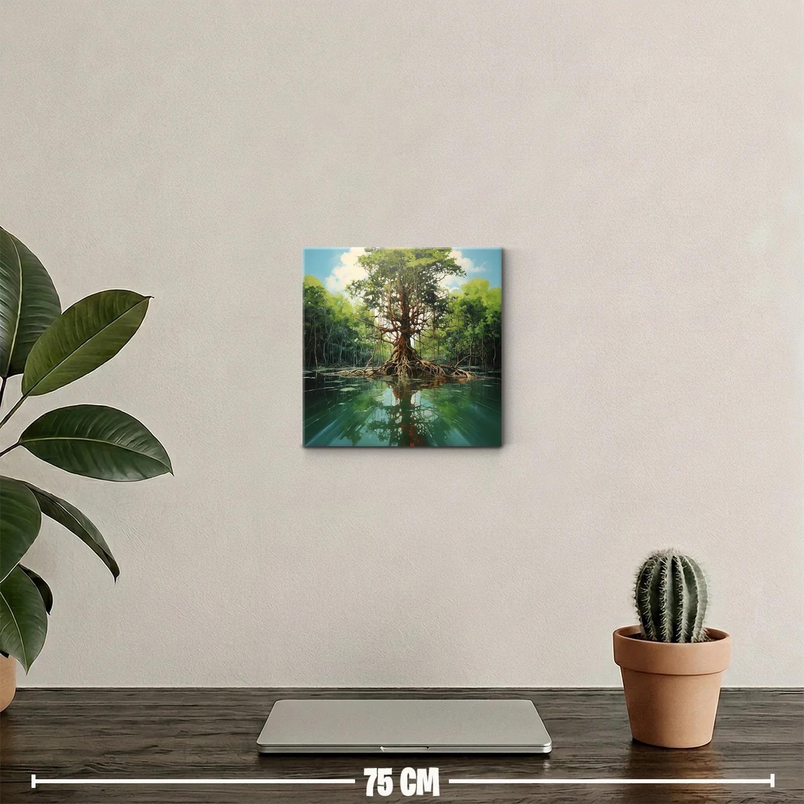 Árbol majestuoso reflejado en aguas tranquilas — miniatura 2