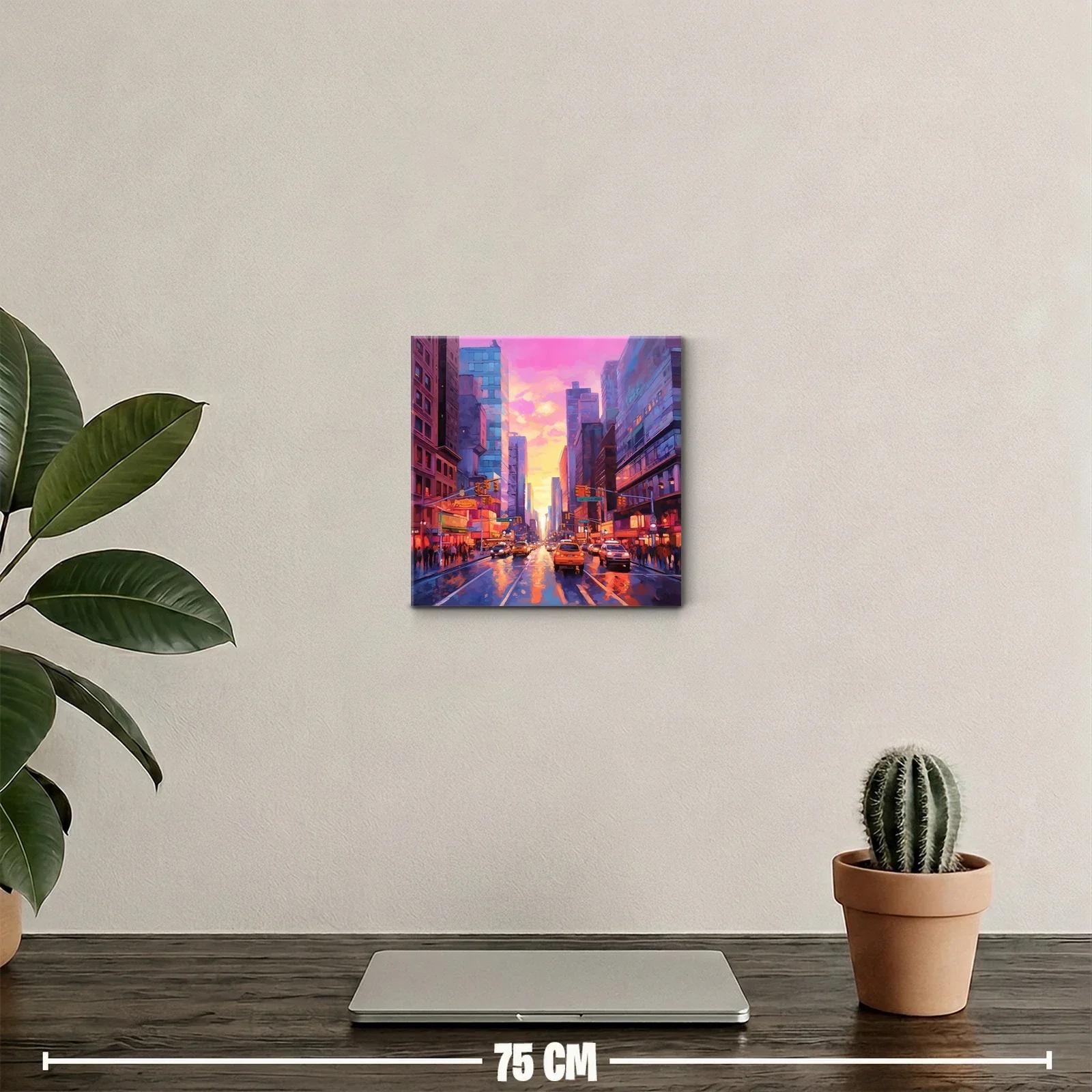 Atardecer urbano lleno de luz y movimiento vibrante — miniatura 2