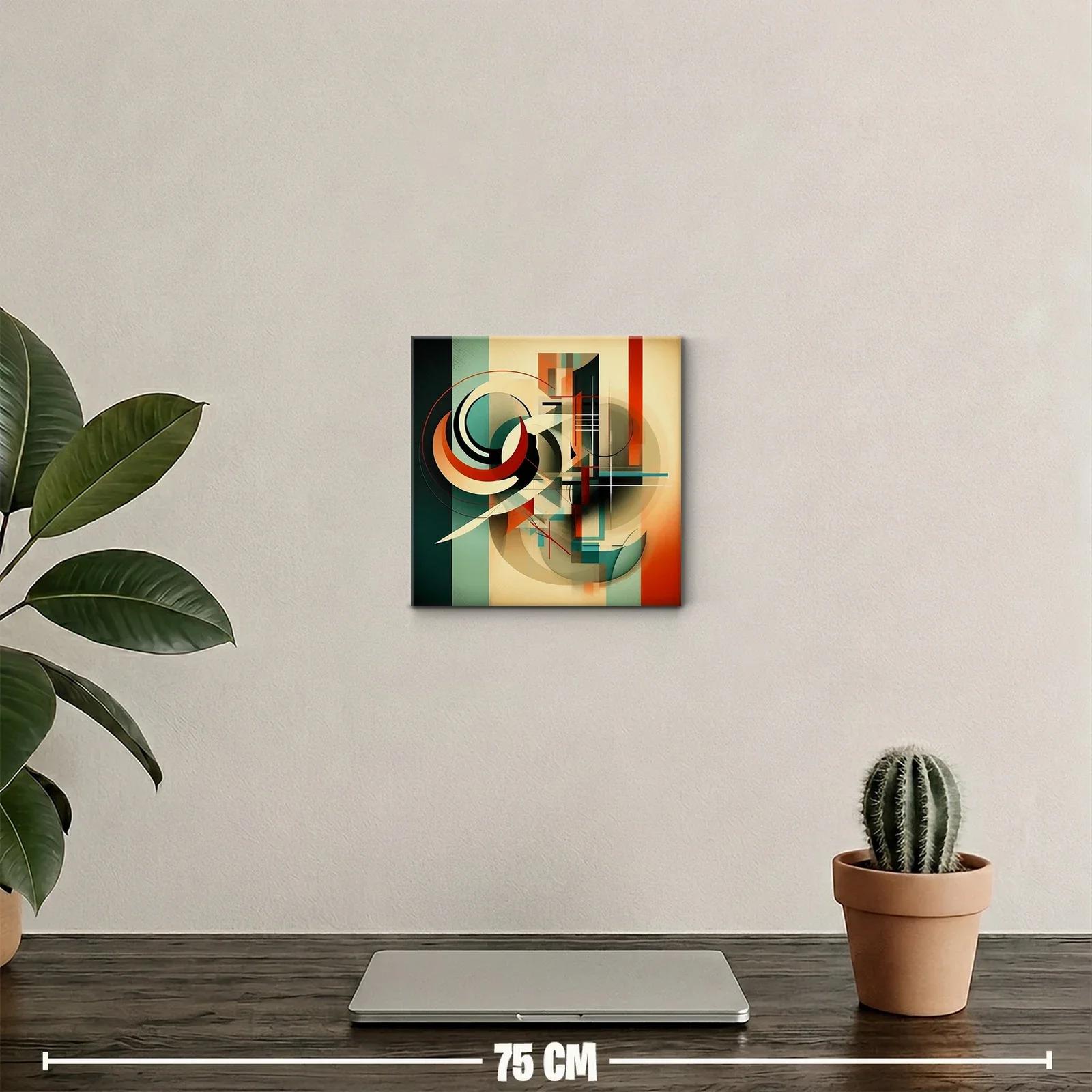 Composición abstracta con formas geométricas y colores cálidos — miniatura 2