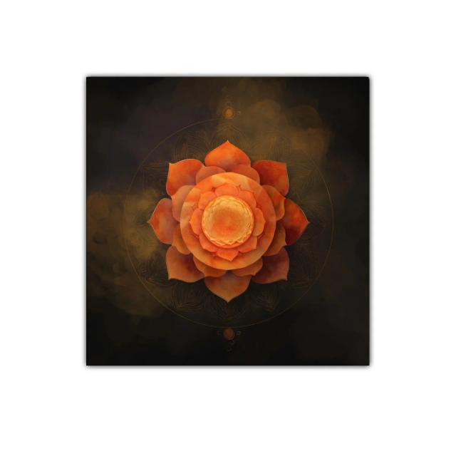 Flor Mandala en Tonos Cálidos para Espacios Zen