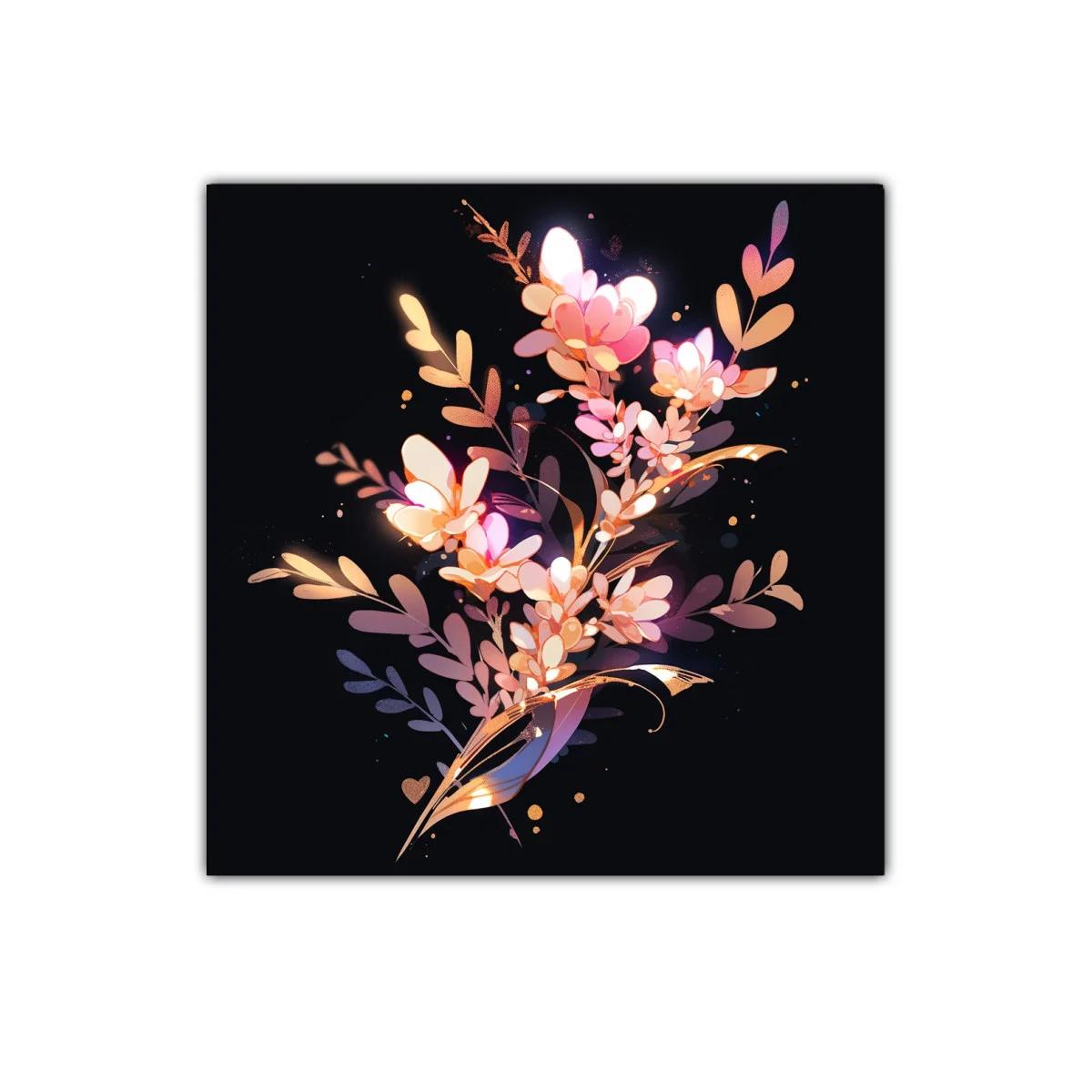 Flores iluminadas sobre fondo oscuro para elegancia sutil — imagen principal