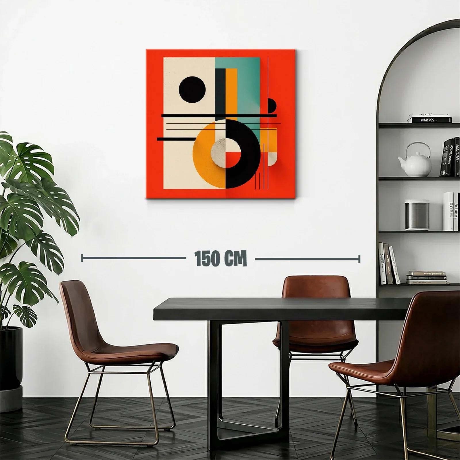 Composición geométrica en tonos vivos y contrastantes — miniatura 2