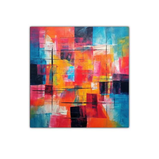 Composición vibrante de tonos cálidos y fríos para decorar