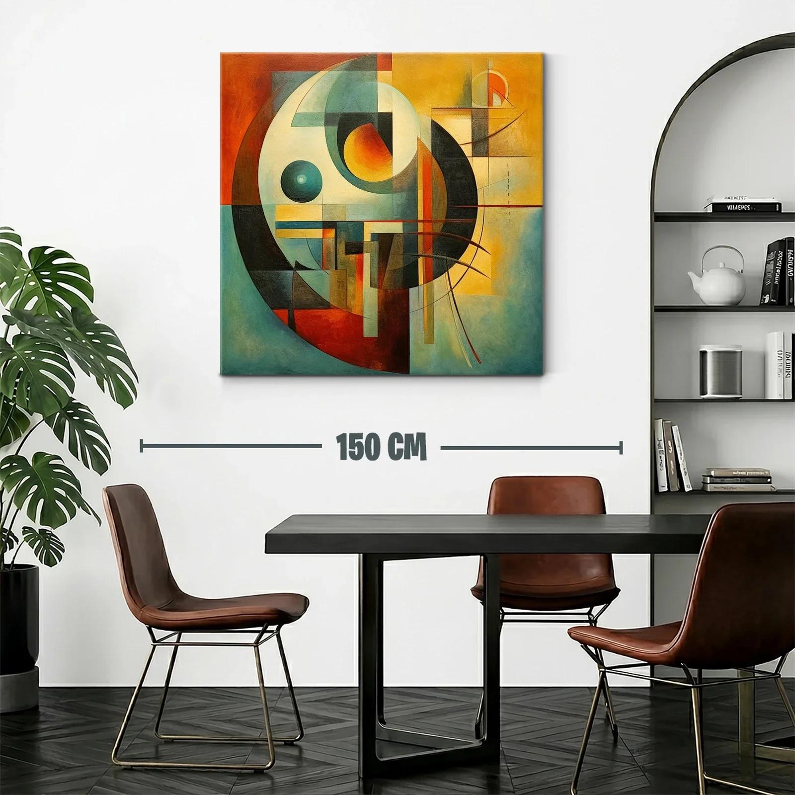 Composición abstracta con tonos cálidos y geométricos — miniatura 2