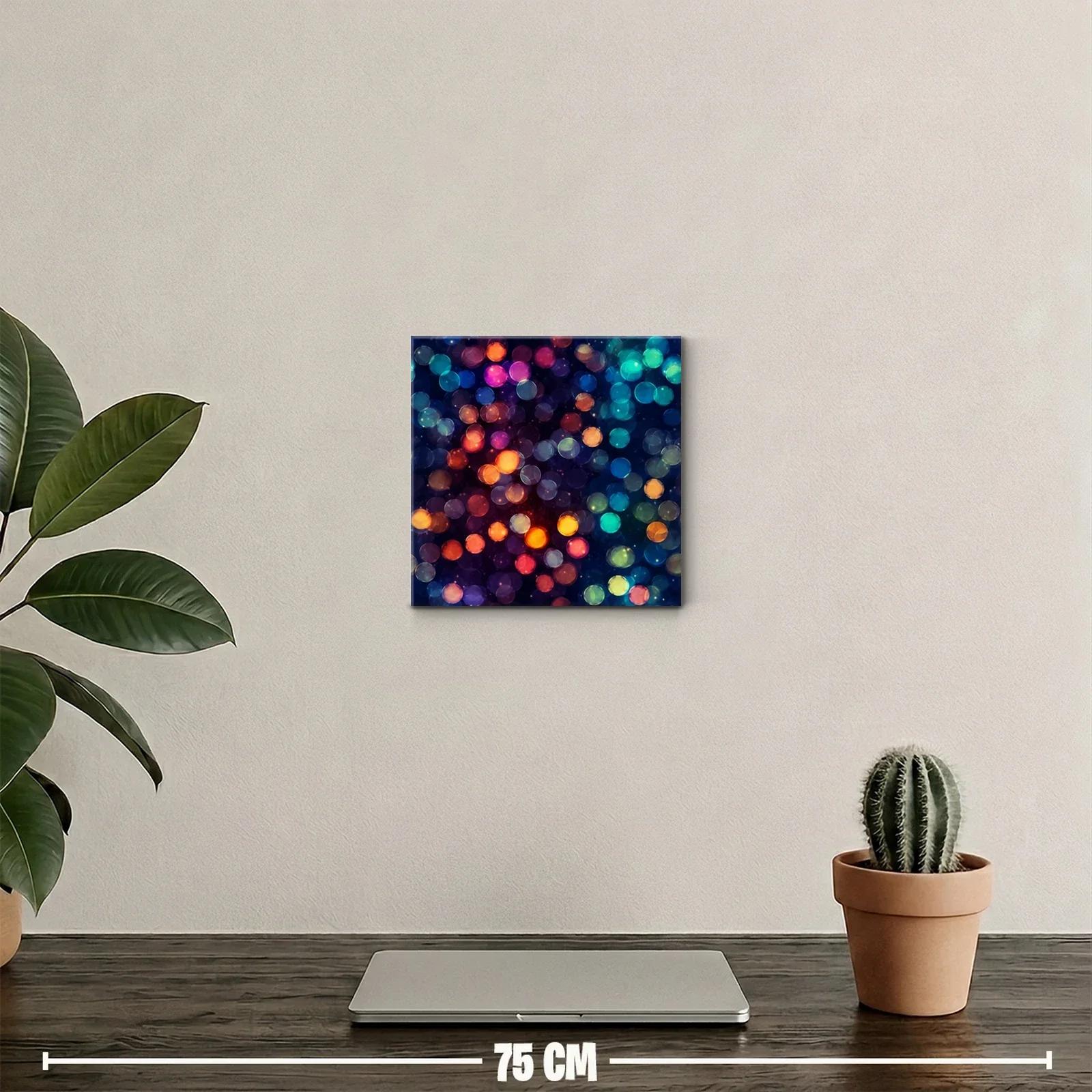Cuadro decorativo con luces difusas en tonos vibrantes — miniatura 2