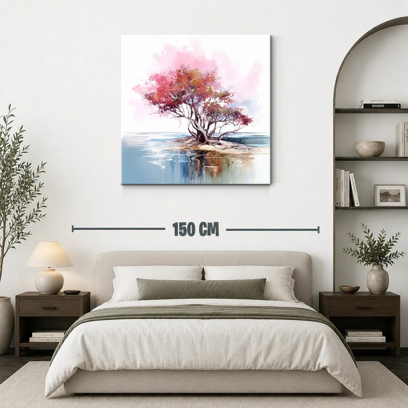 Árbol vibrante con reflejo en agua tranquila — miniatura 3
