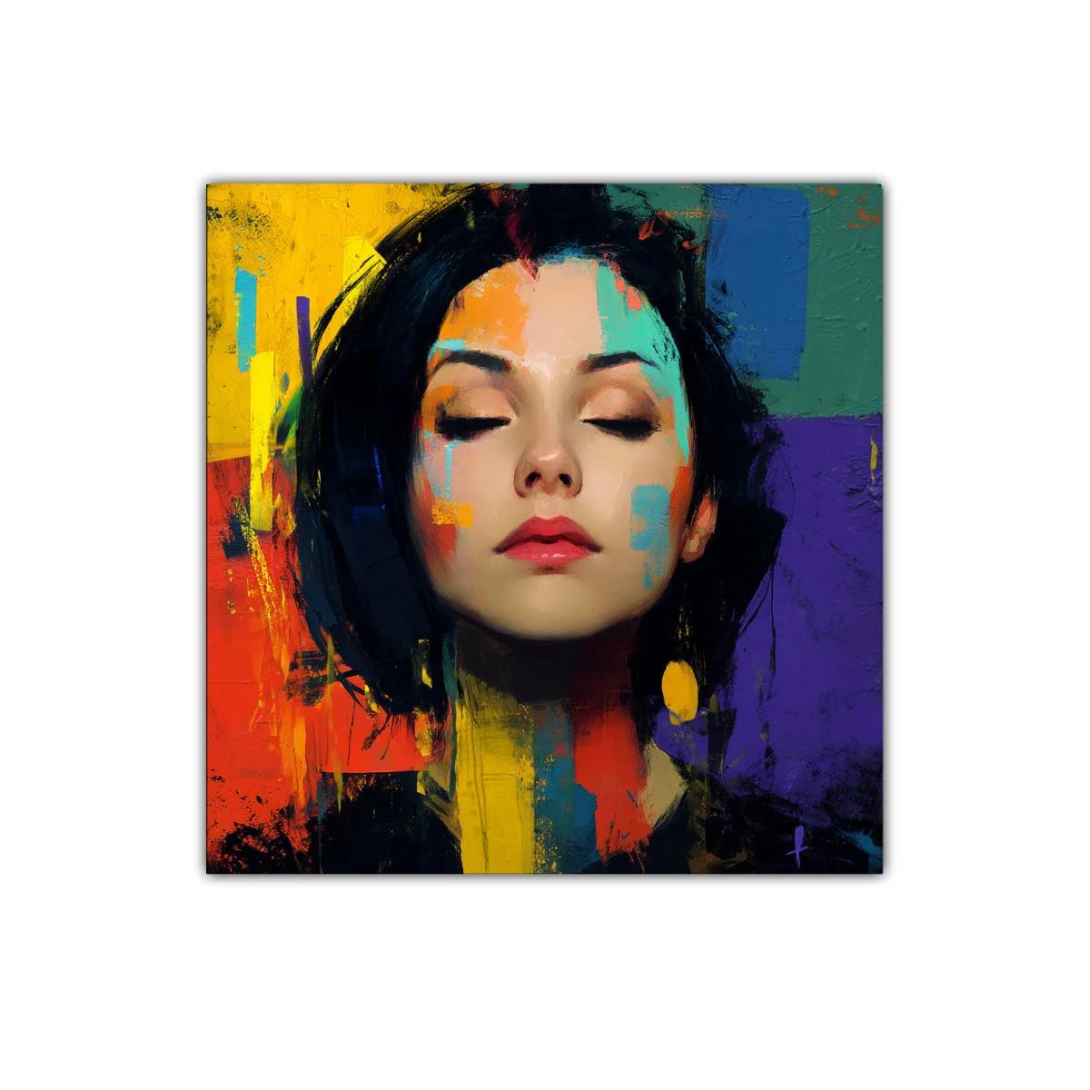 Rostro femenino entre colores vivos y contrastes intensos — imagen principal