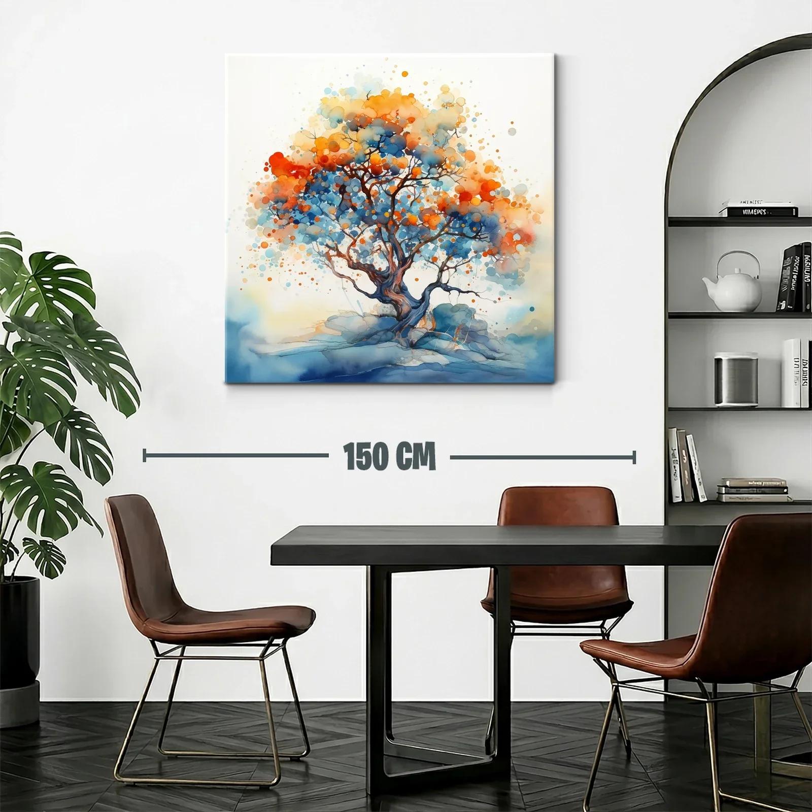 Árbol vibrante con tonos cálidos y fríos en armonía visual — miniatura 2