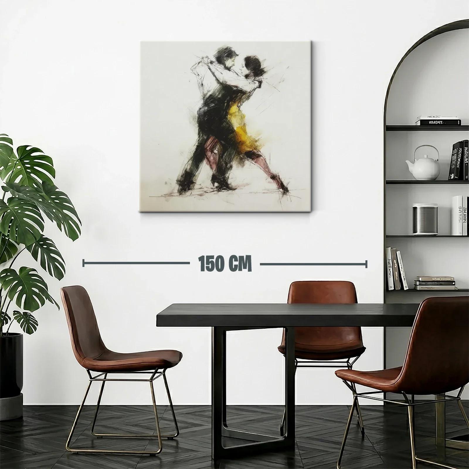 Pareja bailando tango en movimiento y pasión — miniatura 2
