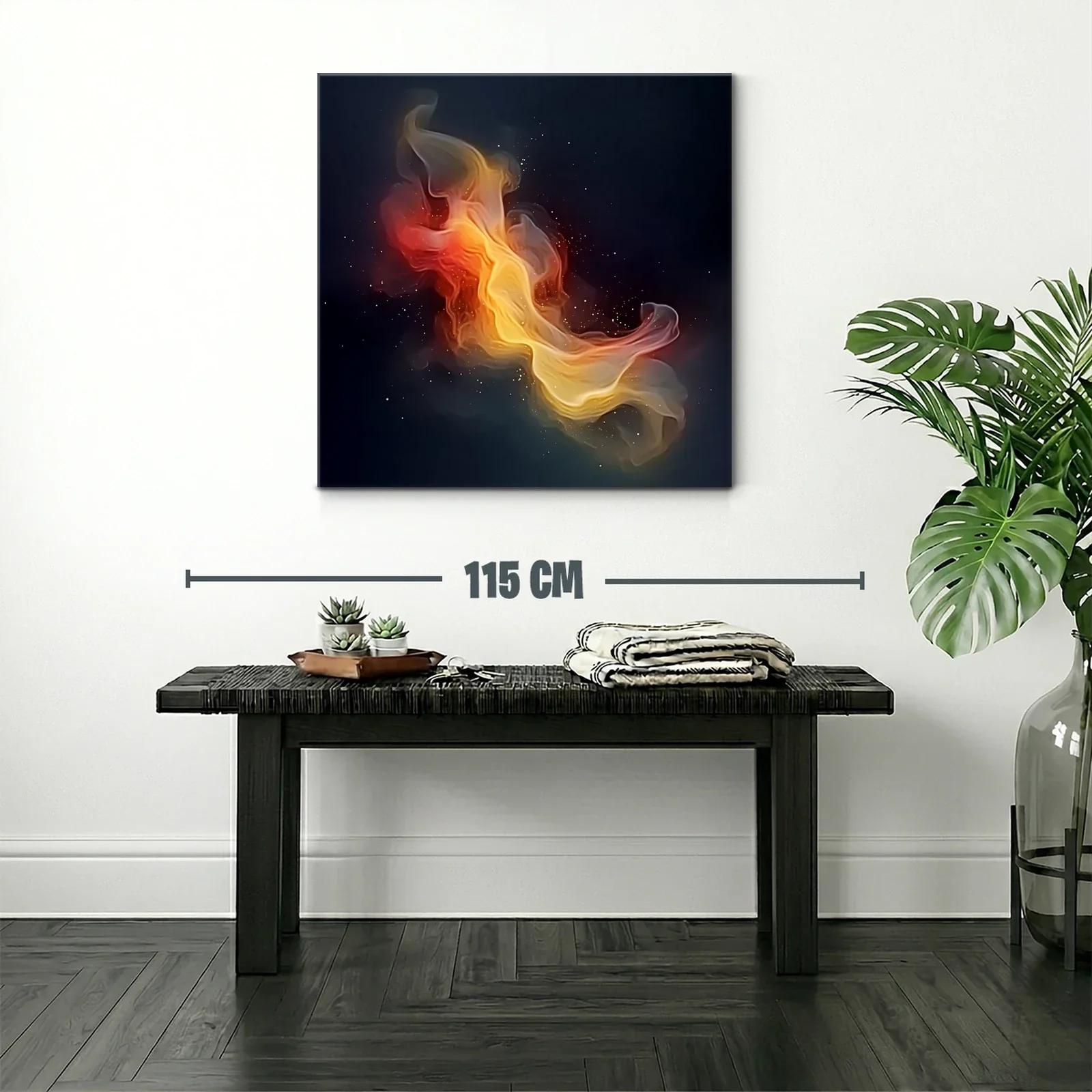 Explosión de luz y fuego en el cosmos abstracto — miniatura 2