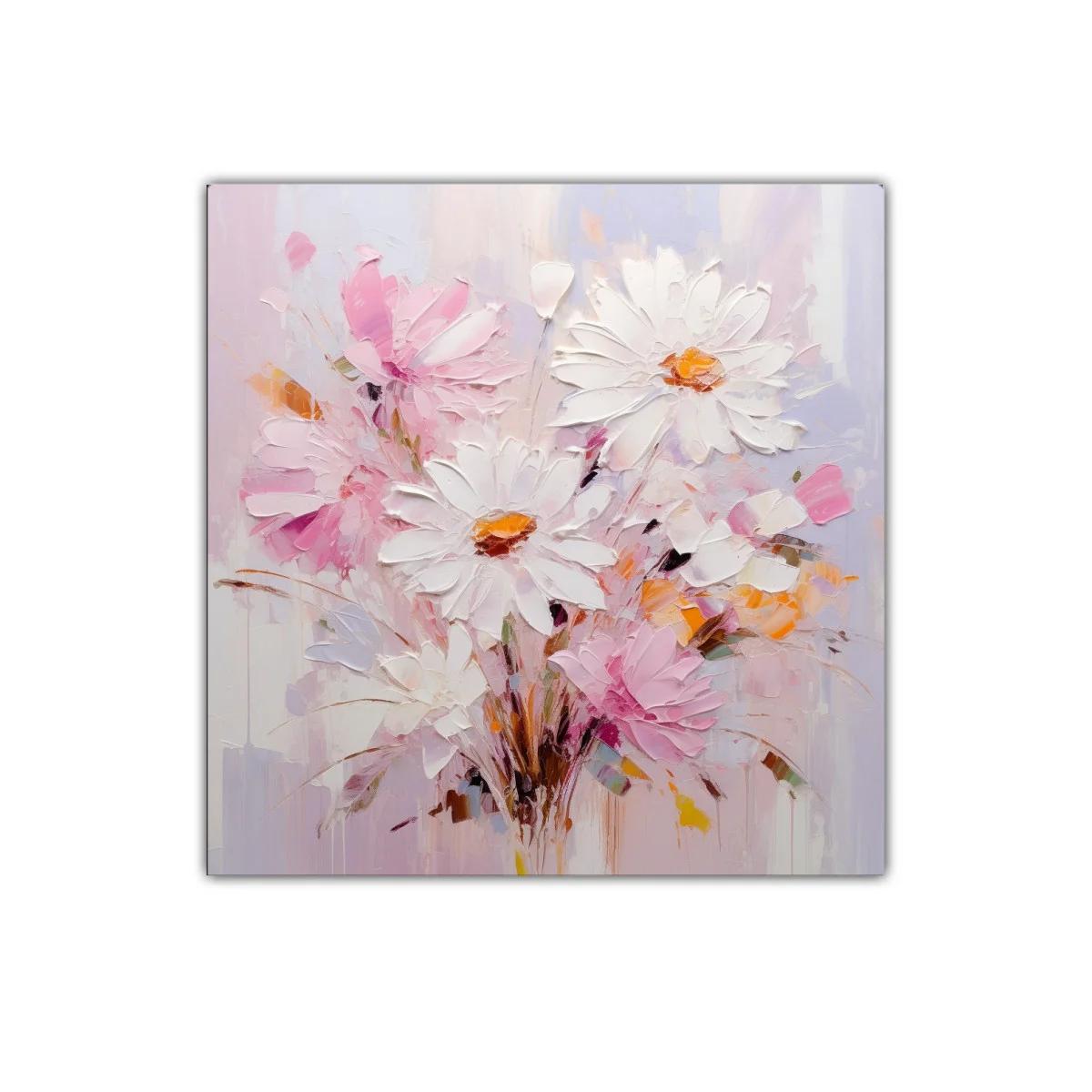 Cuadro floral con margaritas en tonos suaves y delicados — imagen principal