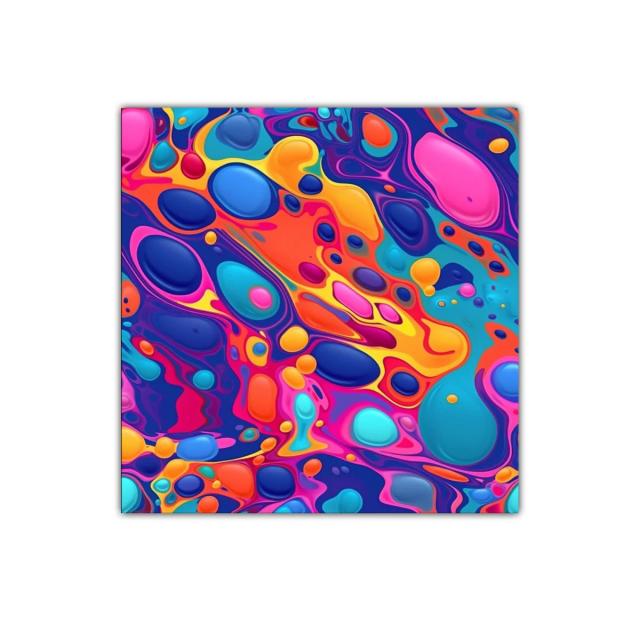 Cuadro decorativo con diseño abstracto vibrante y colorido