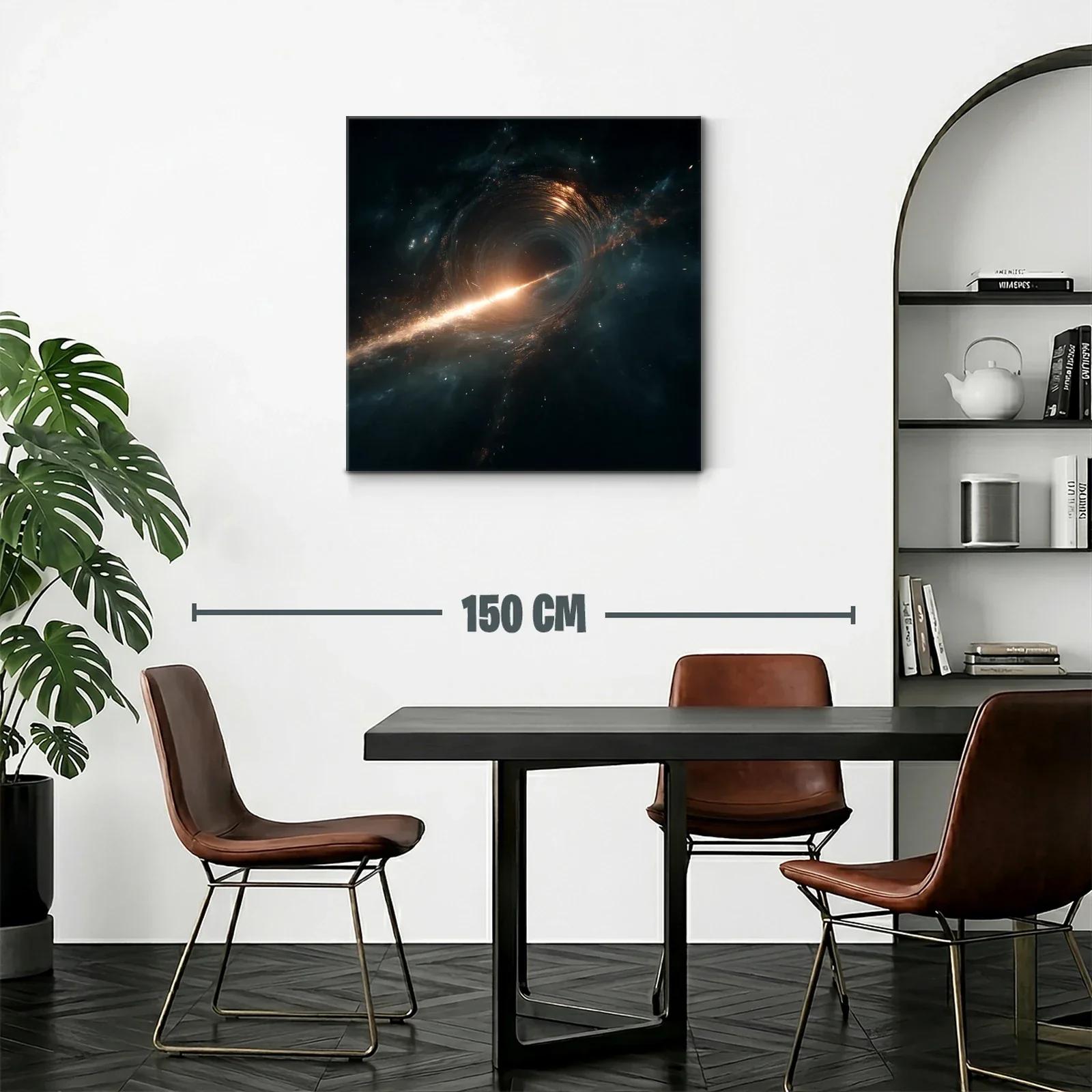 Cuadro Espacial con Agujero Negro y Luz Radiante — miniatura 2