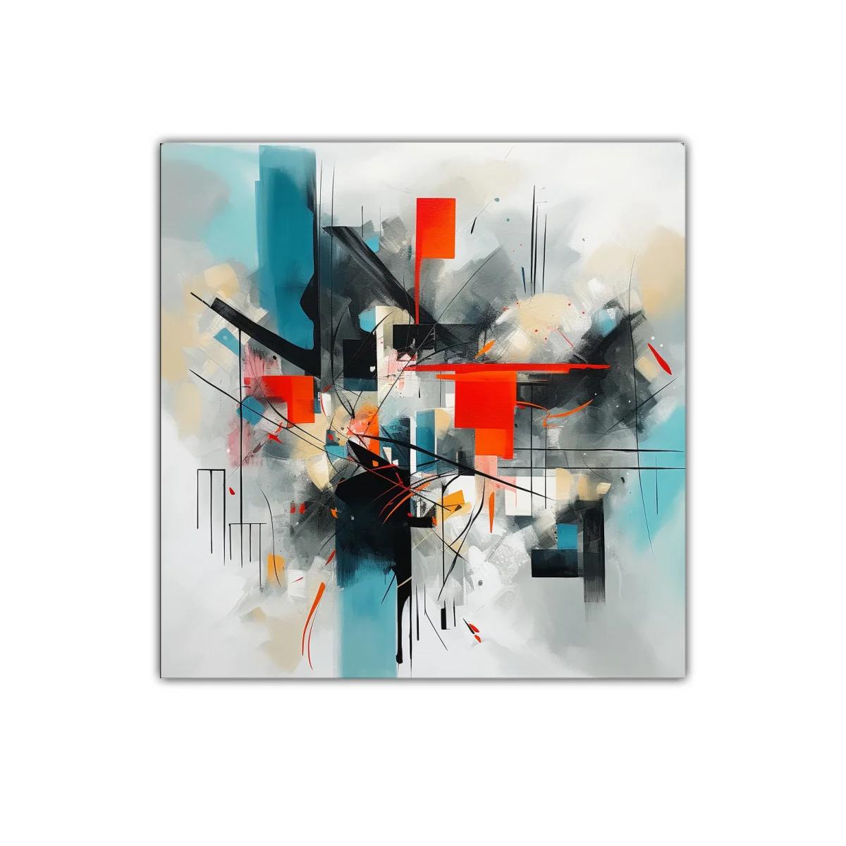 Composición abstracta con bloques vibrantes y líneas dinámicas — imagen principal