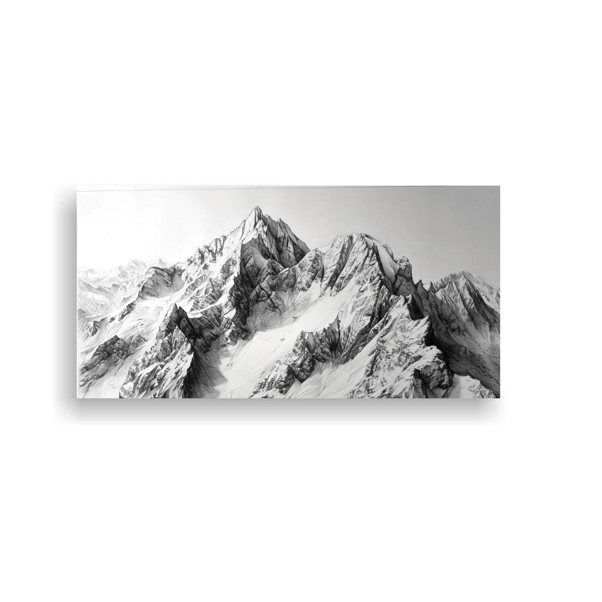 Cuadro cordillera nevada con cumbres afiladas — imagen principal