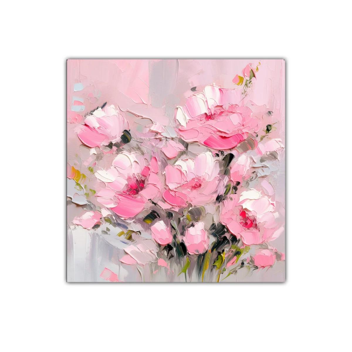 Cuadro con ramo de flores rosas en estilo moderno — imagen principal