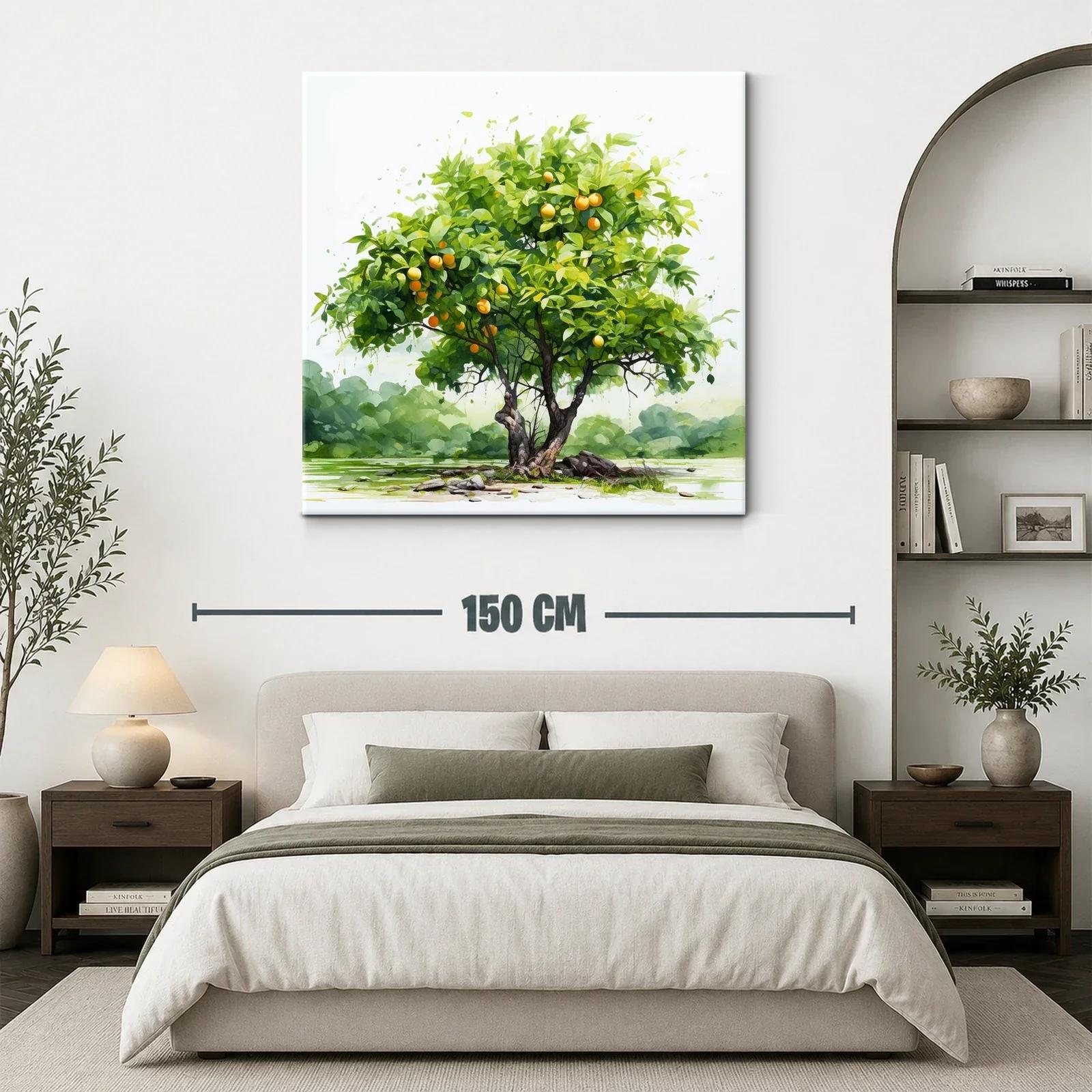Árbol de frutas naranjas en paisaje natural sereno — miniatura 3