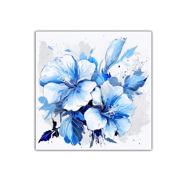 Elegancia natural en flores azules para decoración interior