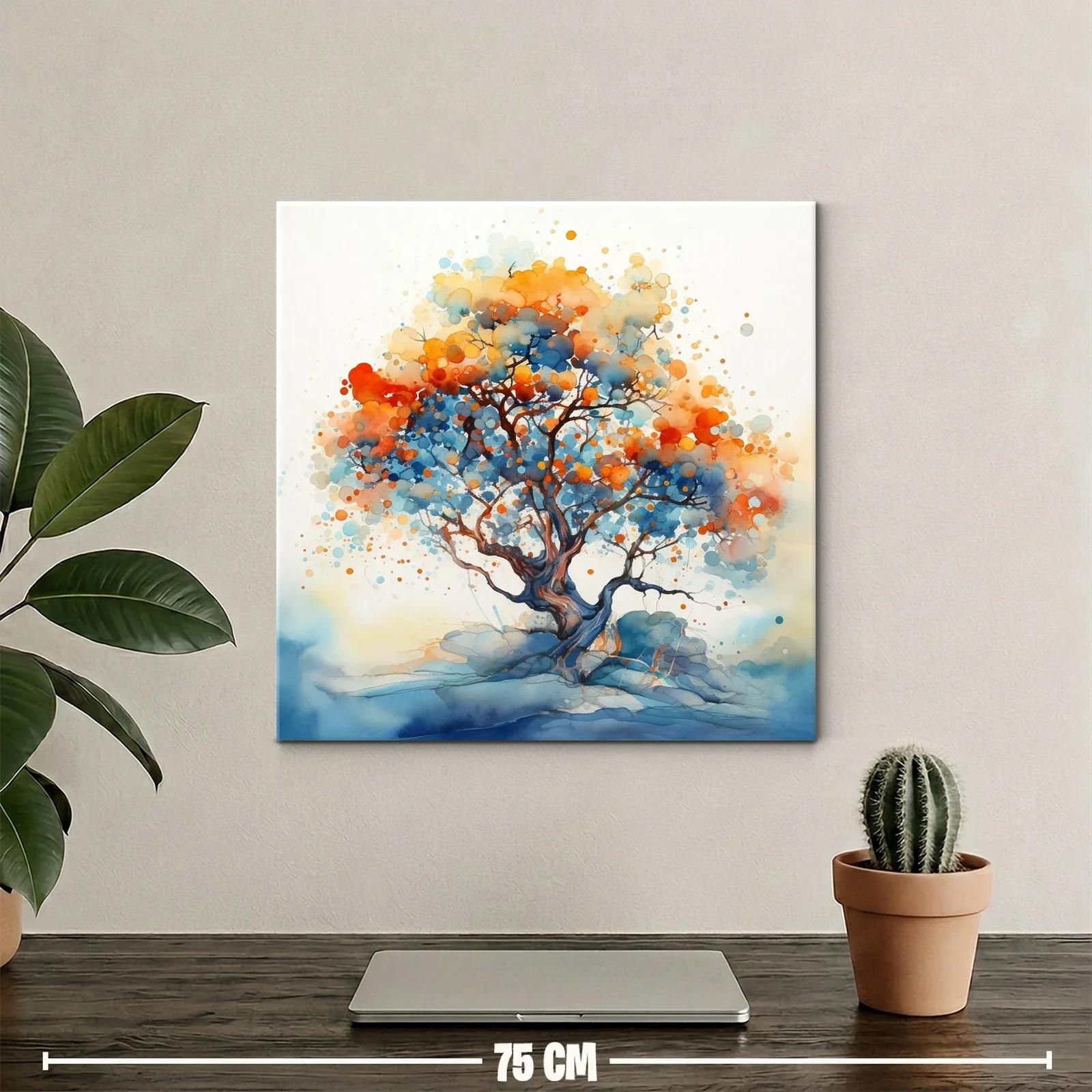 Árbol vibrante con tonos cálidos y fríos en armonía visual — miniatura 2