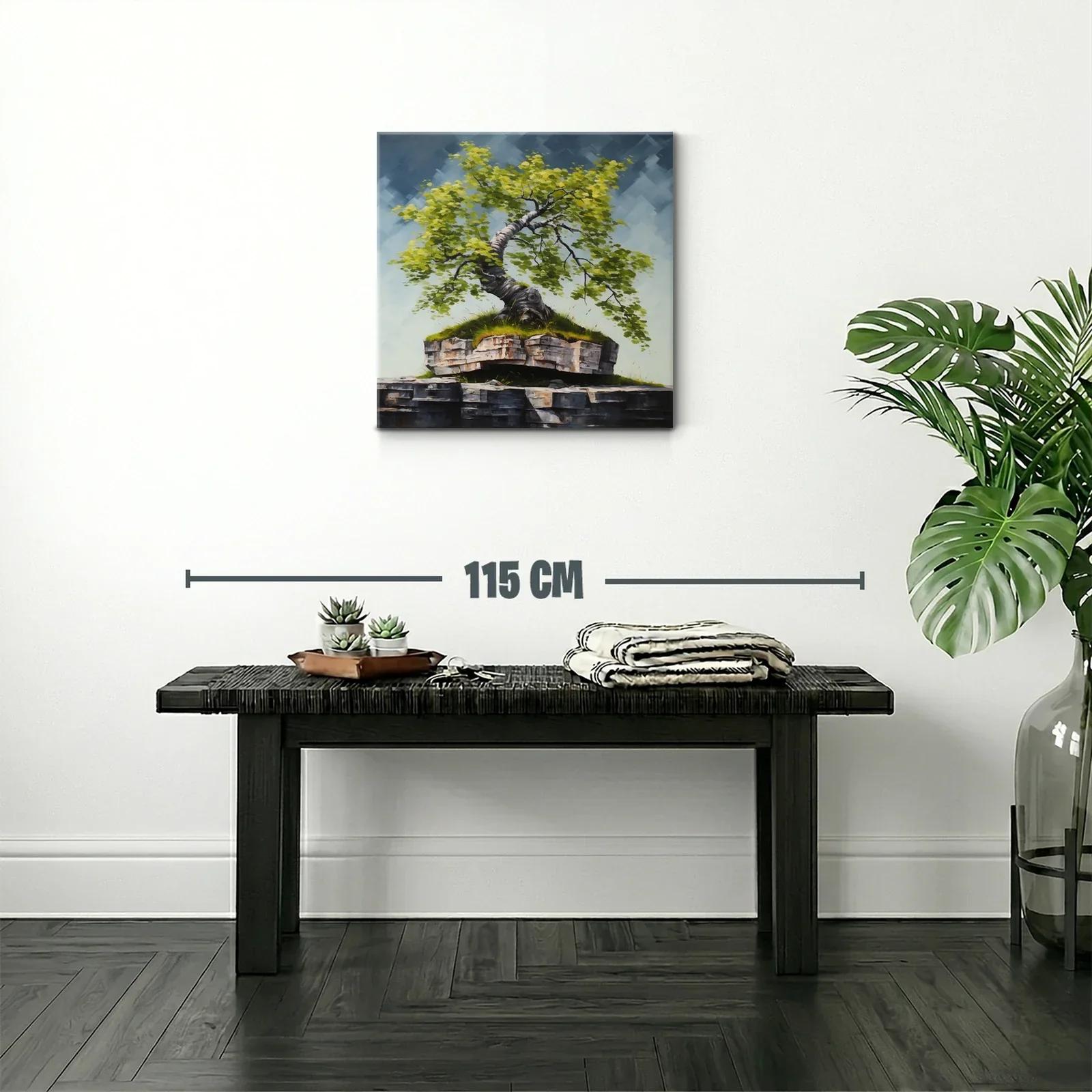 Árbol solitario sobre roca en paisaje natural — miniatura 2