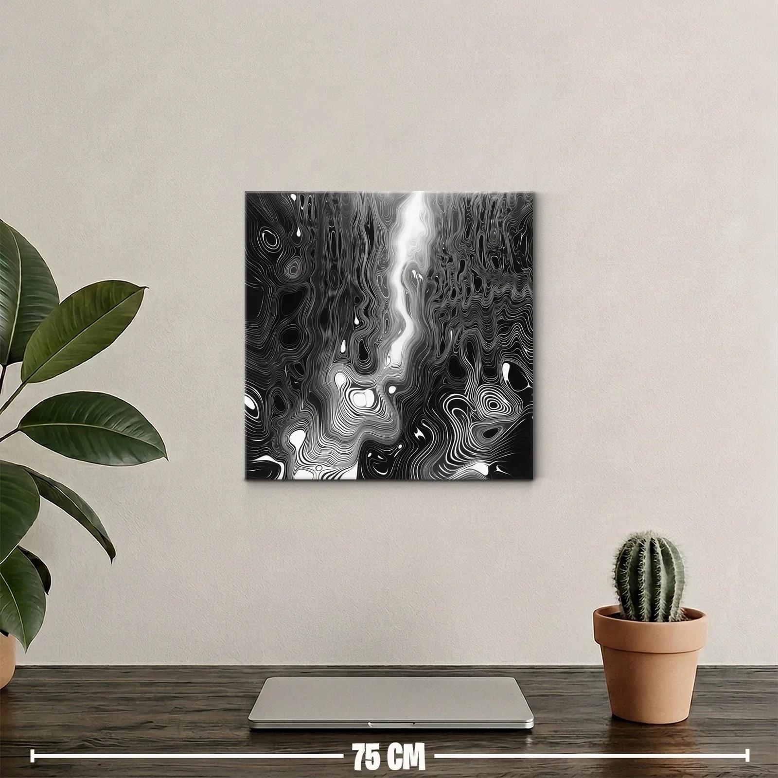 Diseño abstracto en blanco y negro con líneas onduladas — miniatura 2