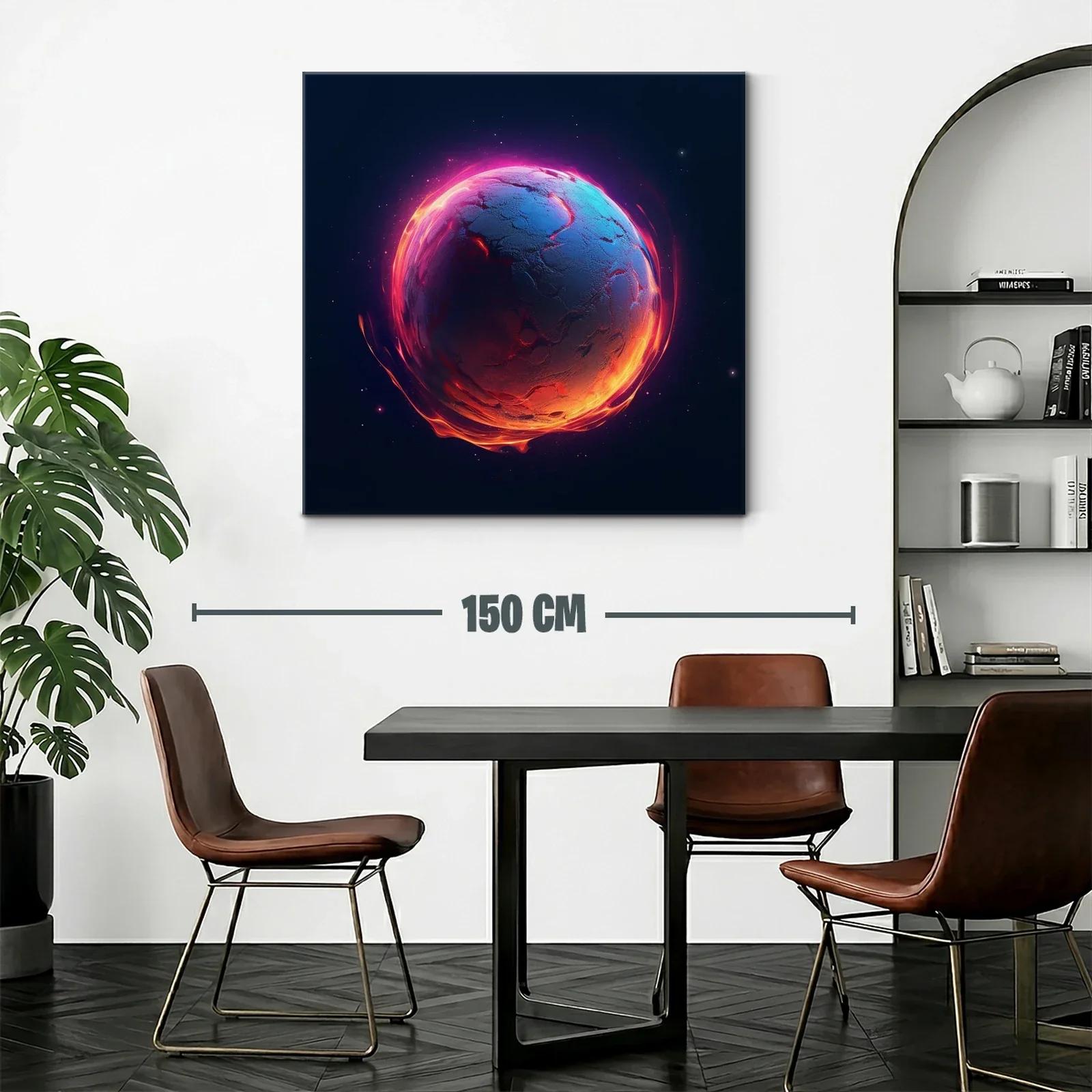 Planeta incandescente con texturas vibrantes y energía dinámica — miniatura 2