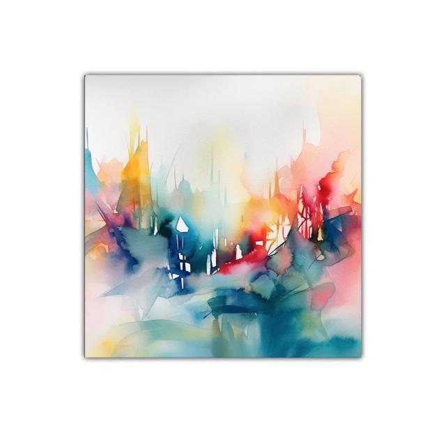 Cuadro decorativo con composición abstracta y vibrante