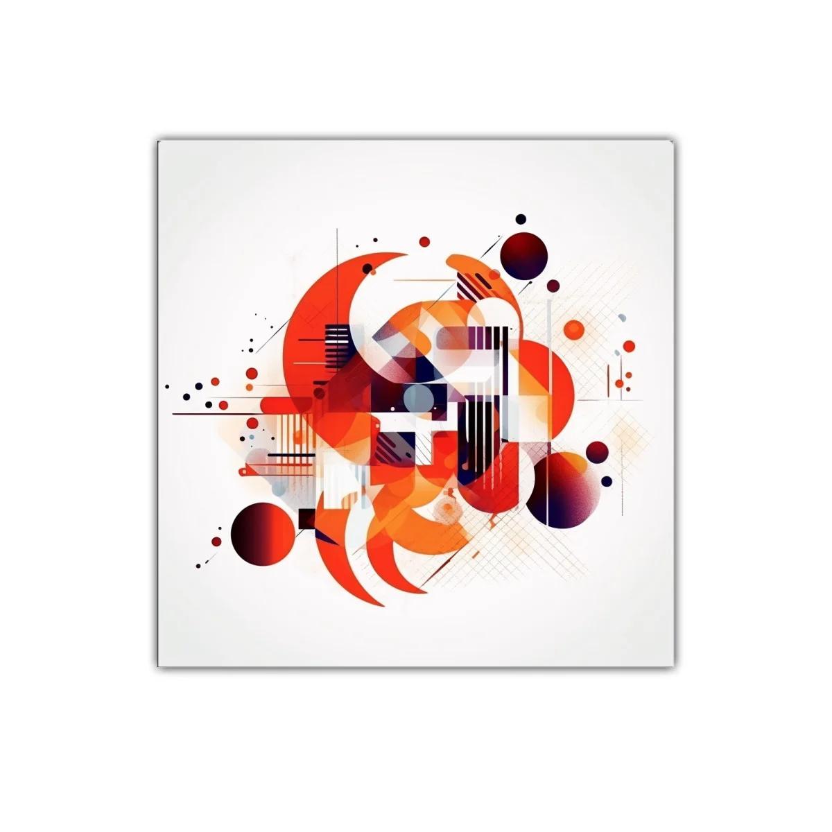 Composición abstracta de círculos y líneas en tonos cálidos — imagen principal