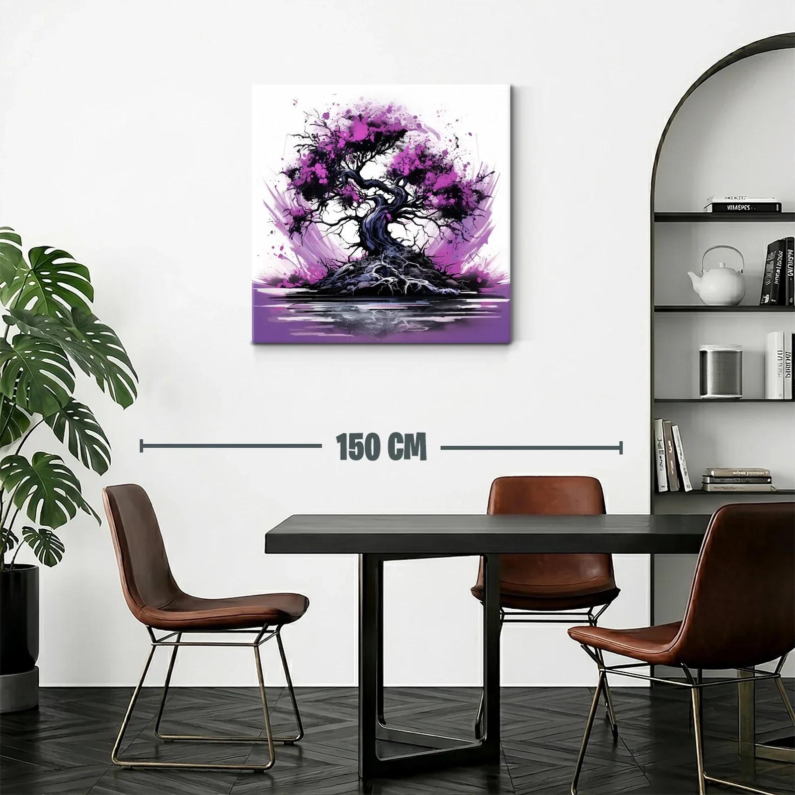 Árbol mágico en tonos morados y negros vibrantes — miniatura 2