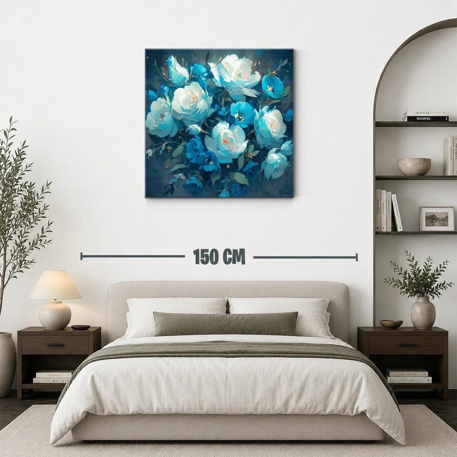 Naturaleza en calma con flores en tonos azul y blanco — miniatura 3