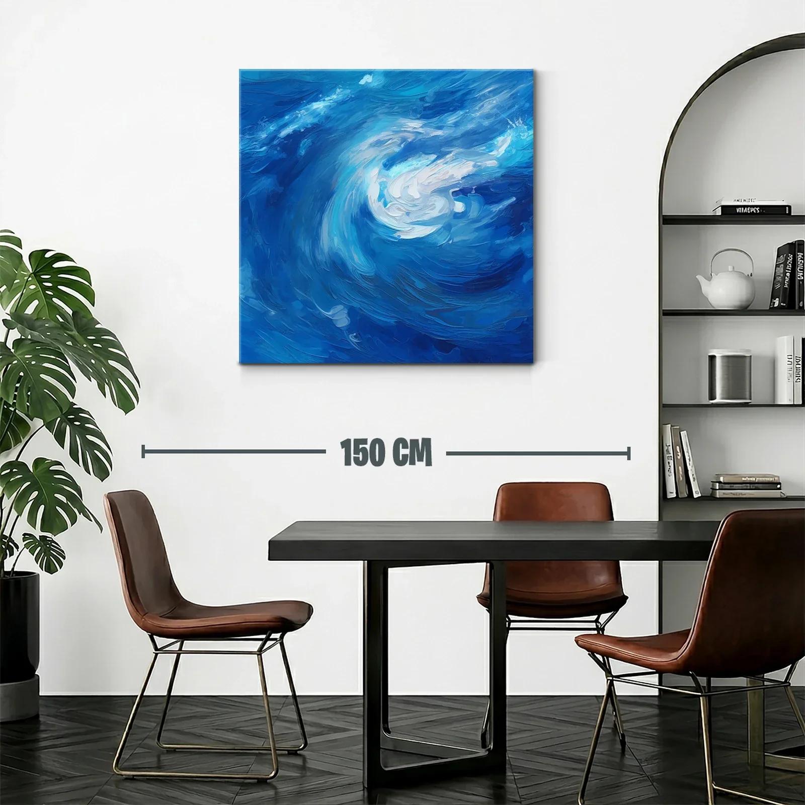 Inspirador remolino en tonos intensos de azul y blanco — miniatura 2