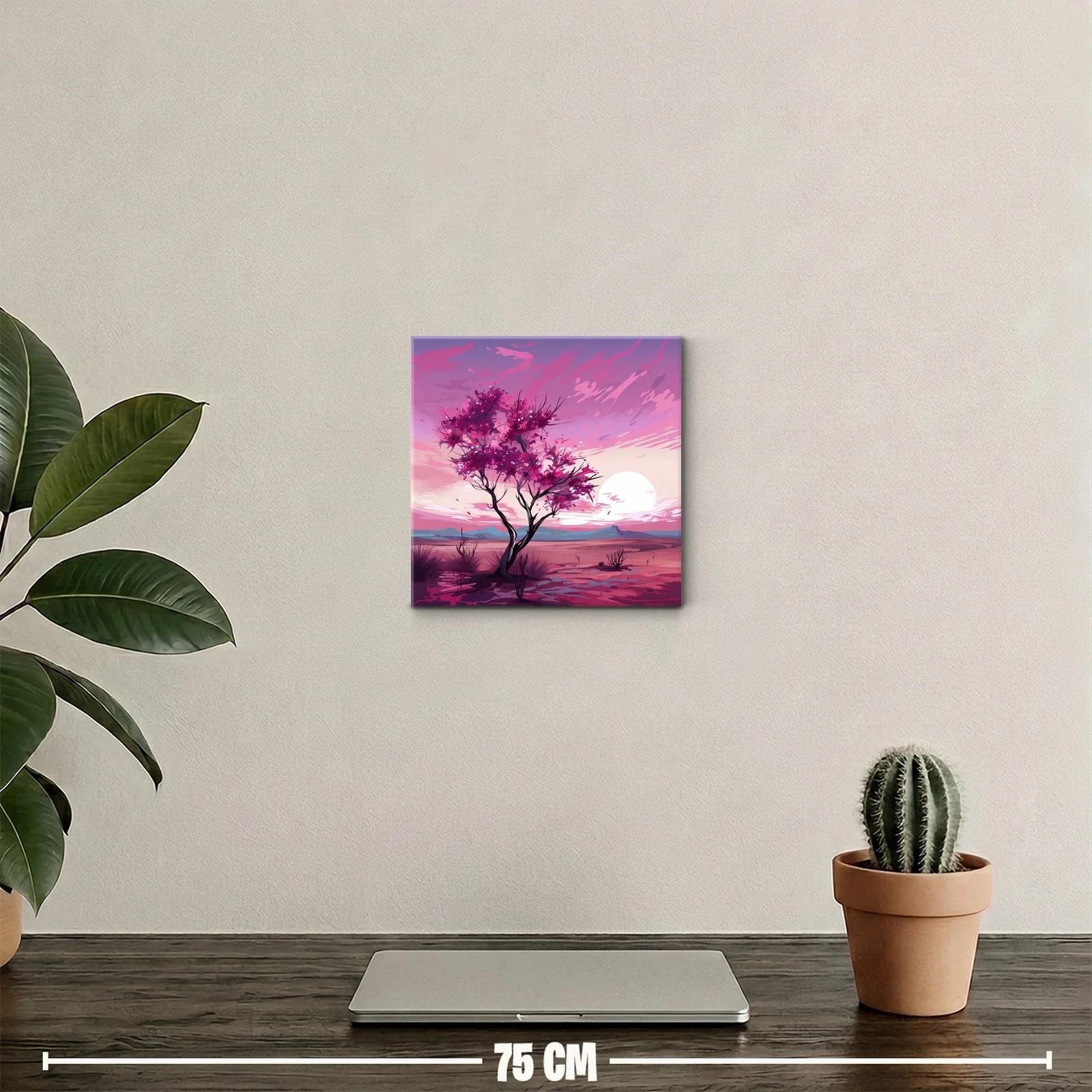 Atardecer en árbol florido con tonos cálidos y vibrantes — miniatura 2