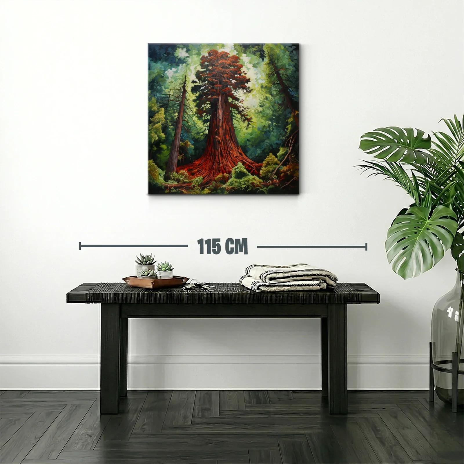 Árbol milenario con tonos cálidos y vibrantes en bosque — miniatura 2