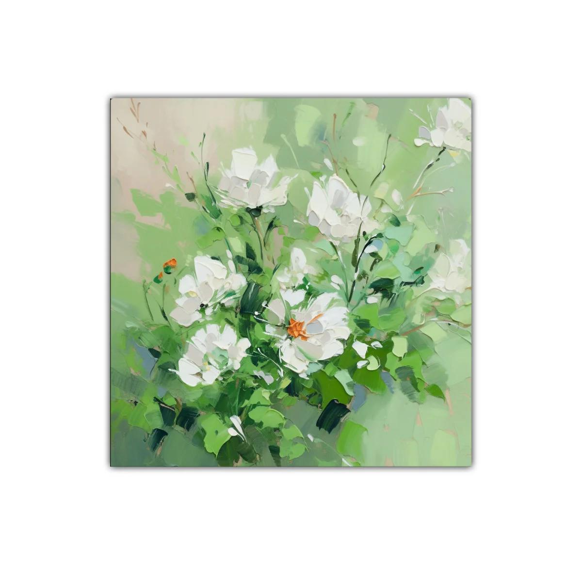 Elegancia natural con flores blancas y tonos verdes