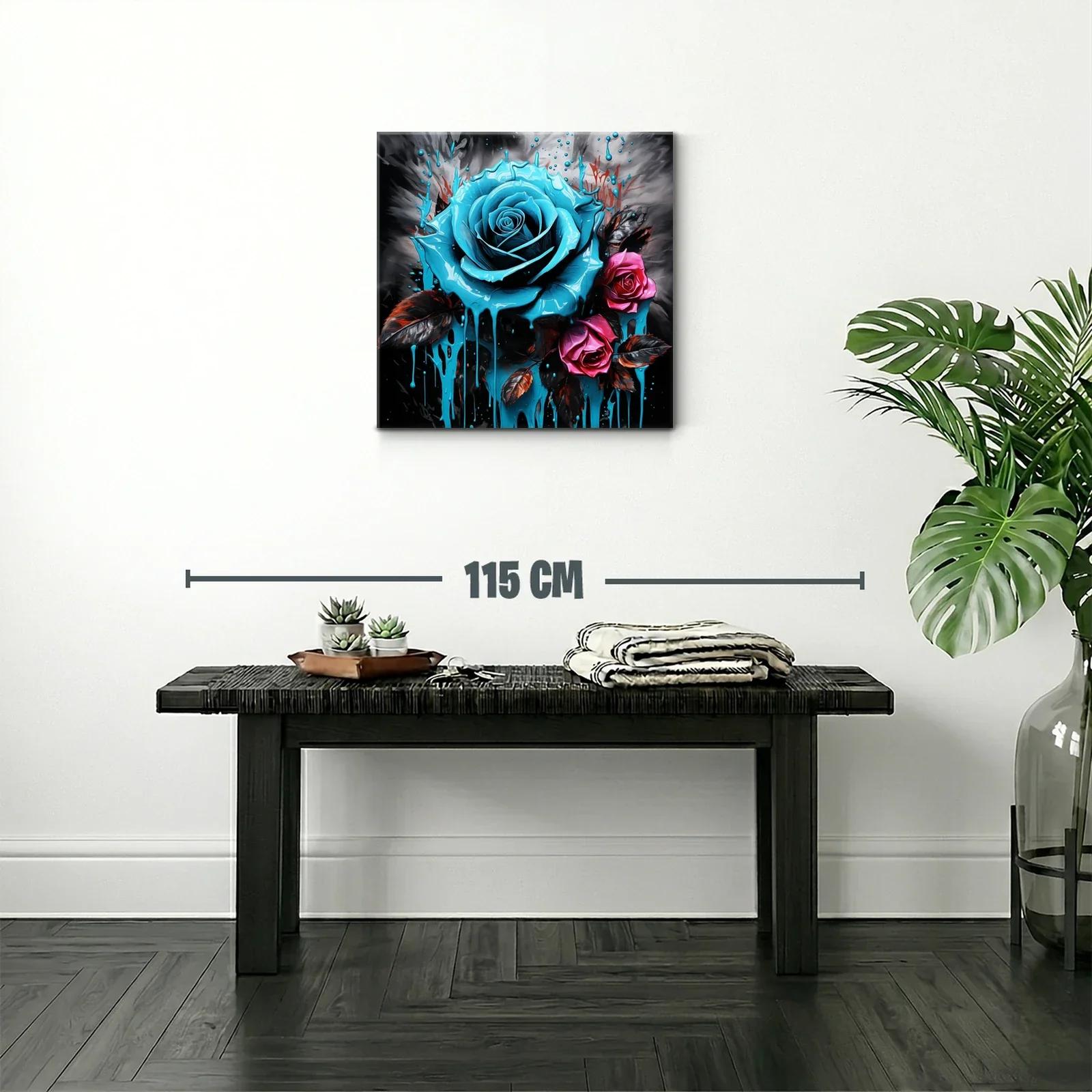 Rosas vibrantes con efecto pintura líquida en tonos intensos — miniatura 2