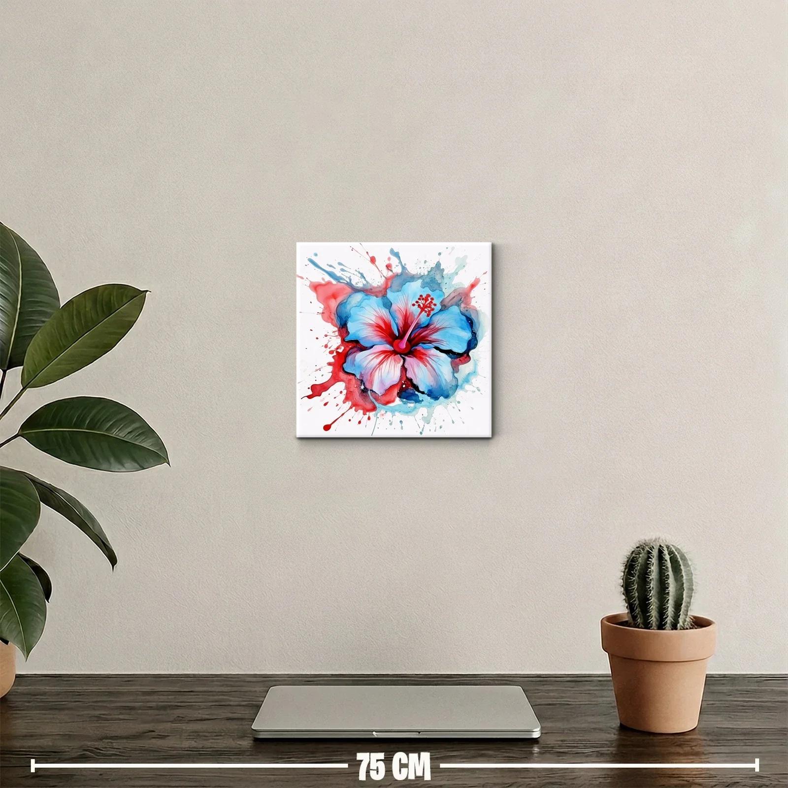 Flor vibrante en rojos y azules intensos para decoración — miniatura 2