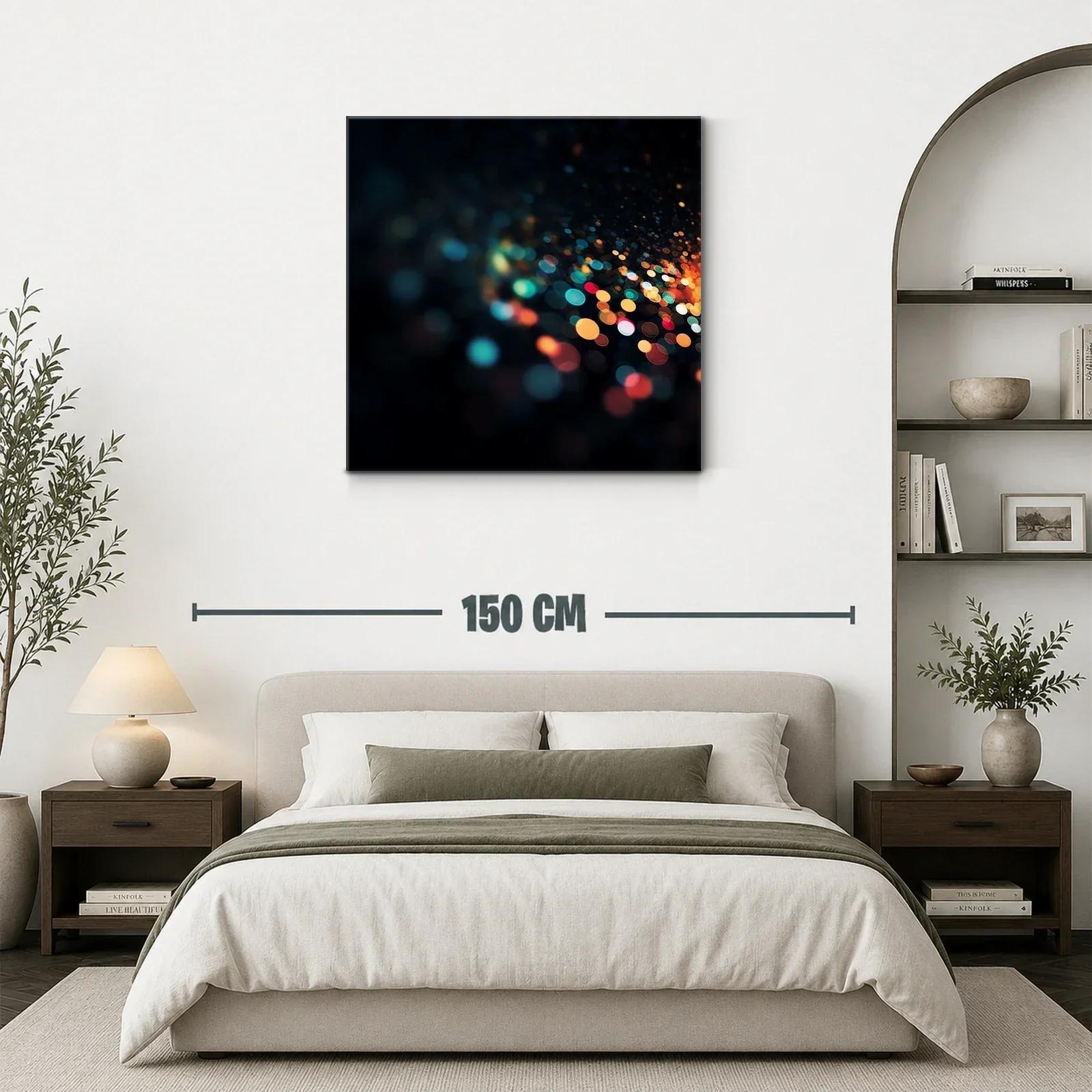Cuadro abstracto con luces difusas en tonos brillantes — miniatura 3