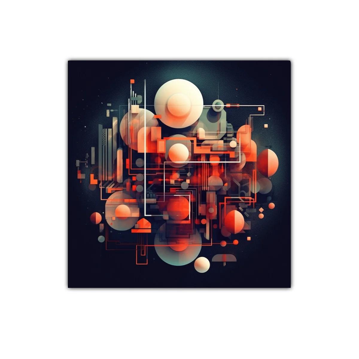 Cuadro decorativo formas geométricas en tonos cálidos — imagen principal