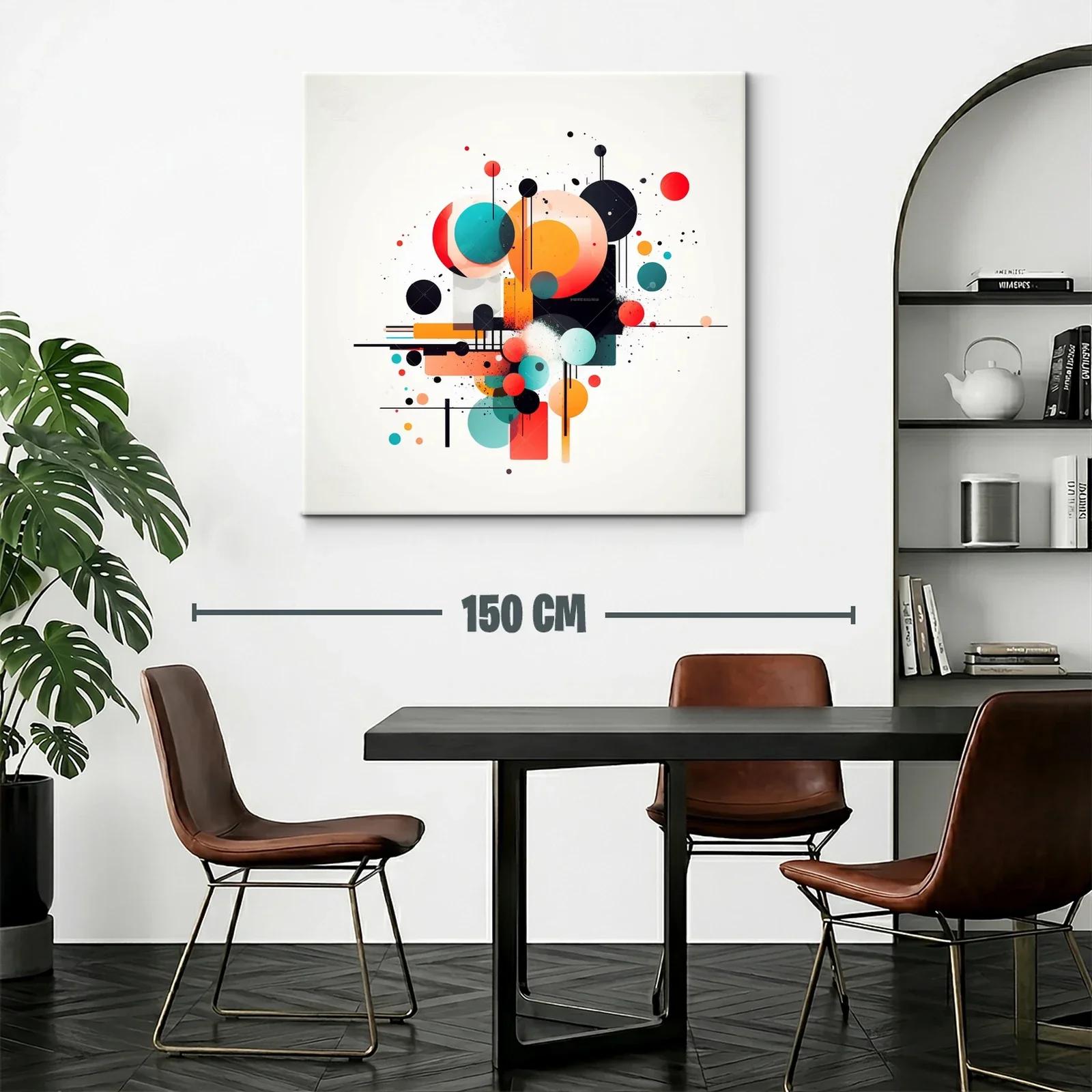 Composición abstracta con círculos en tonos vibrantes — miniatura 2