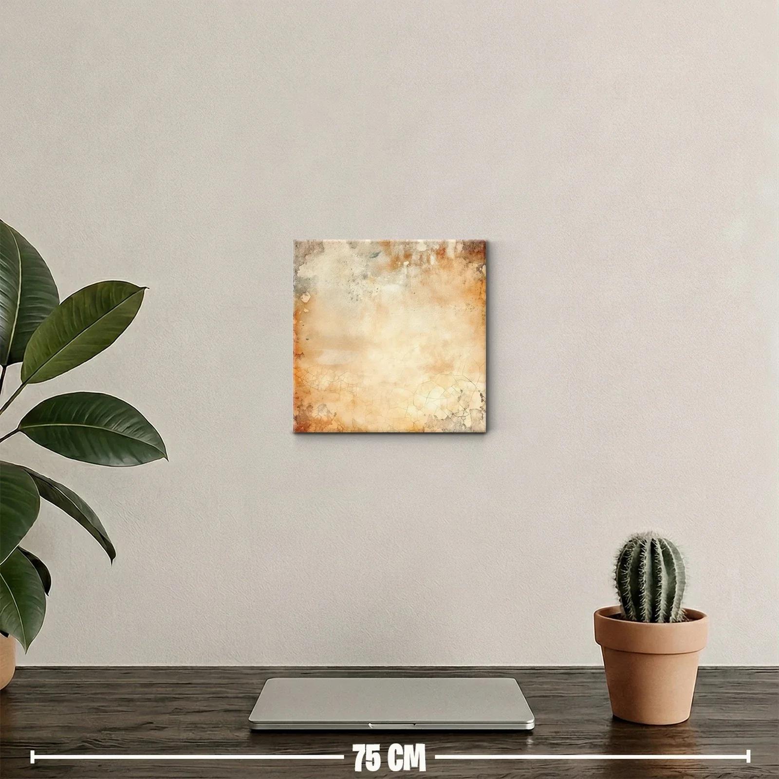 Cuadro decorativo abstracto en tonos tierra cálidos — miniatura 2
