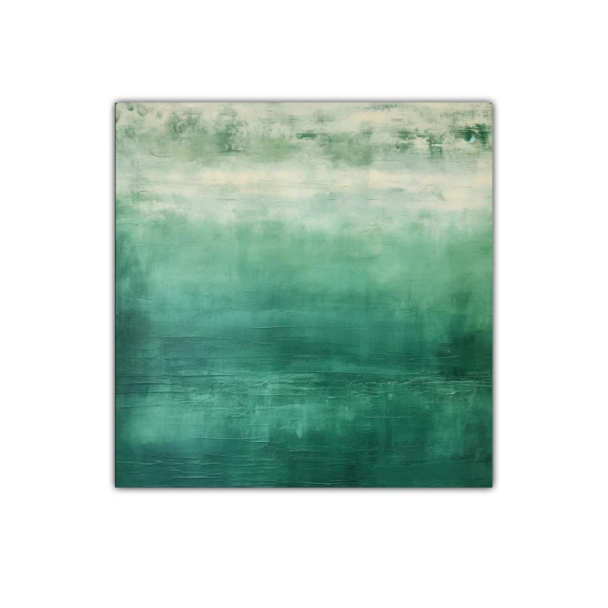 Cuadro abstracto en tonos verdes para ambientes modernos — imagen principal