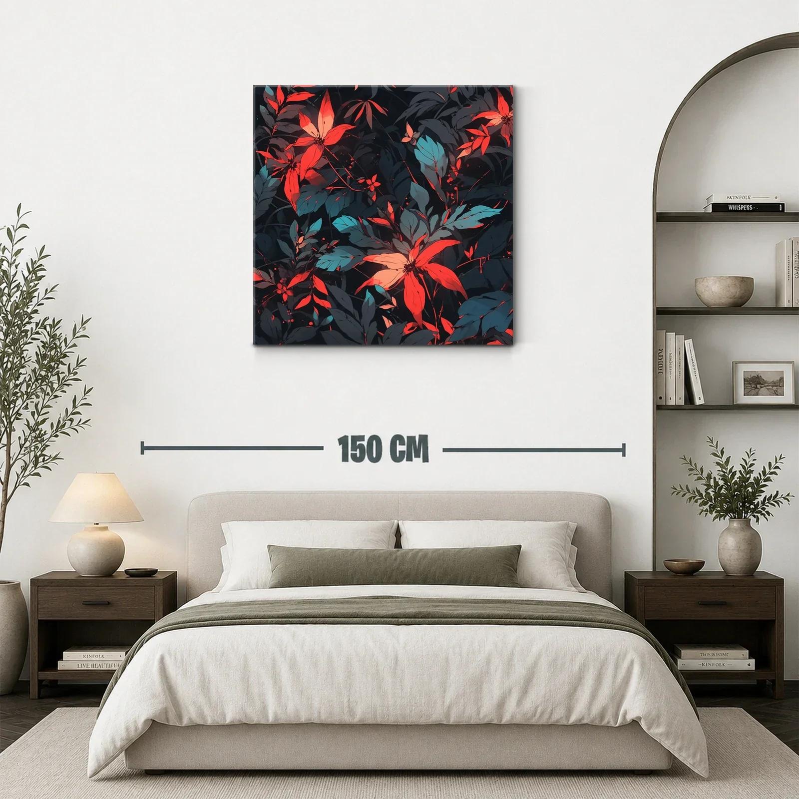 Flores rojas vibrantes sobre fondo oscuro elegante — miniatura 3