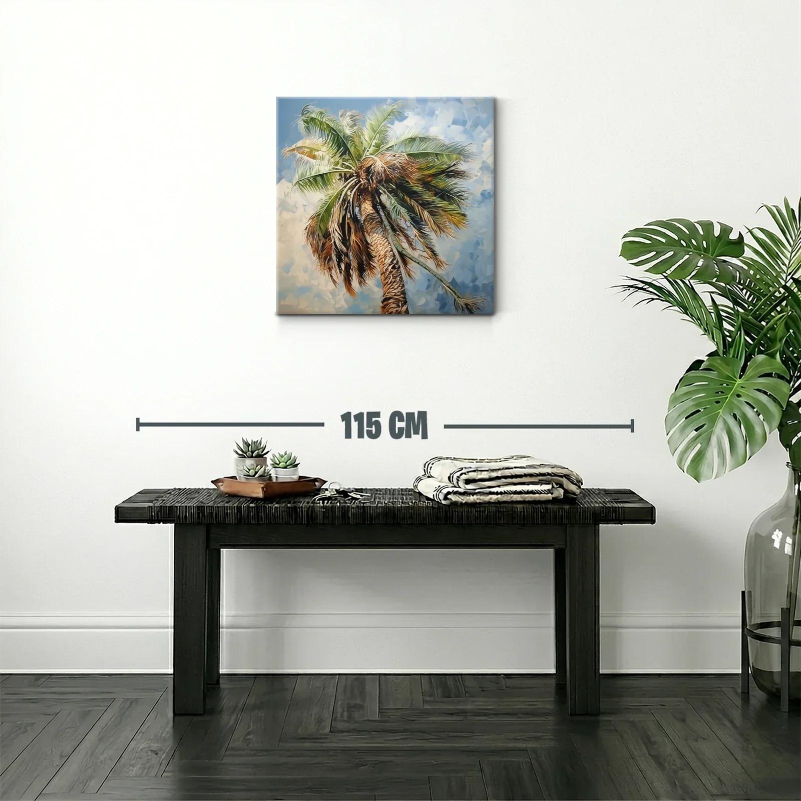 Palmera soleada con cielo azul brillante — miniatura 2