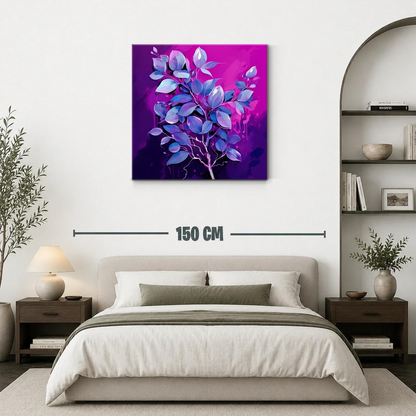 Elegante composición floral en tonos violetas y azules — miniatura 3