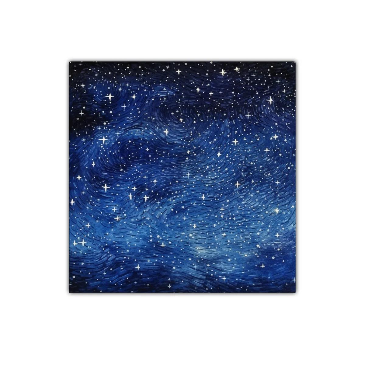 Cielo estrellado con tonos profundos y movimiento dinámico
