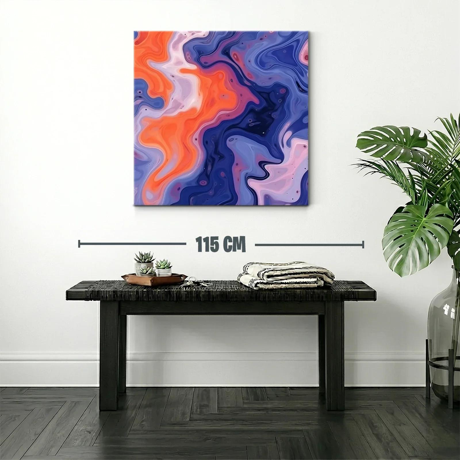 Composición abstracta con fluidas formas en tonos vivos — miniatura 2